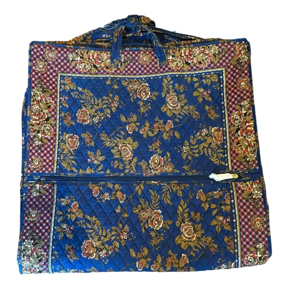 NWOT Vintage Americana by Sharif Quilted Floral Garment Bag Travel Suiter 1980s